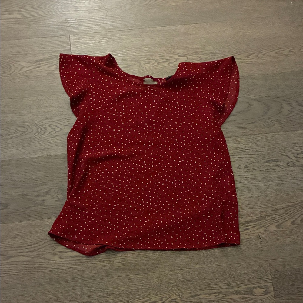 Chic Red Polka Dot Blouse
